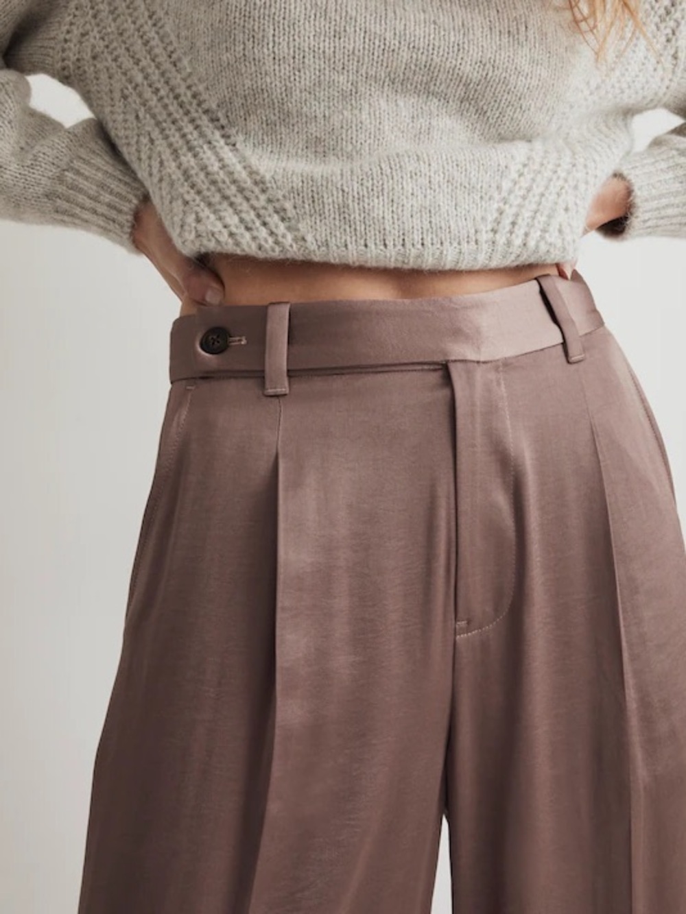 Madewell The Harlow Wide-Leg Pant in Satin - Picture 5 of 8